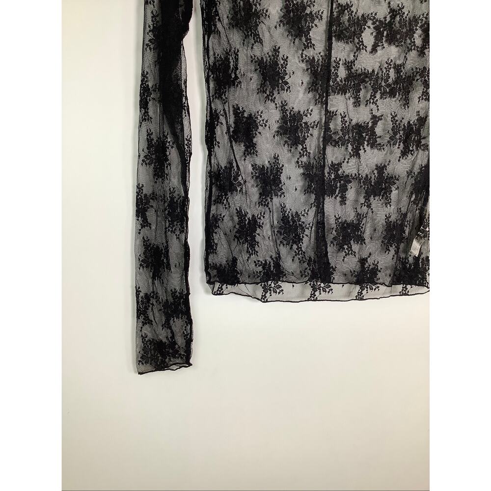 Intimately Free People Women's XL Black Lady Lux Lace Layering Top Edgy B23-7 - Picture 3 of 7